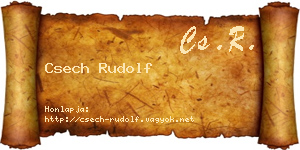 Csech Rudolf névjegykártya