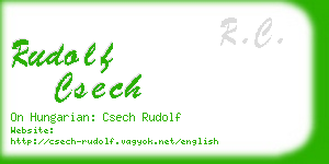 rudolf csech business card